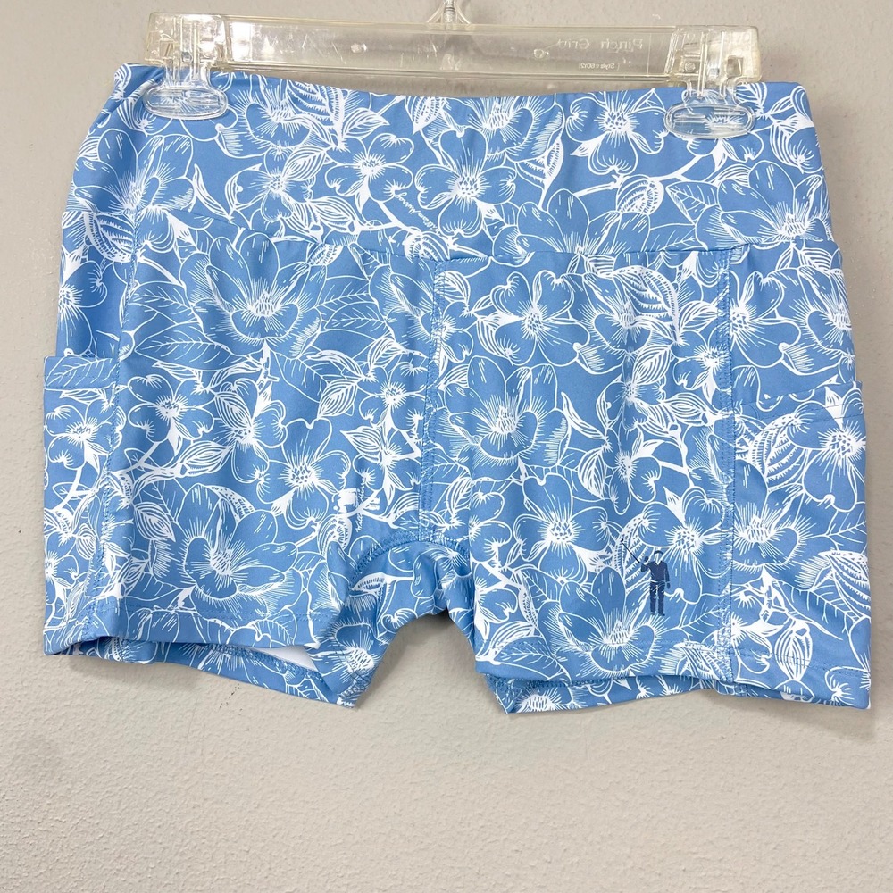 William Murray Golf Dress Shorts Set Womens Size S Blue Floral Sleeveless V-Neck - Picture 15 of 16